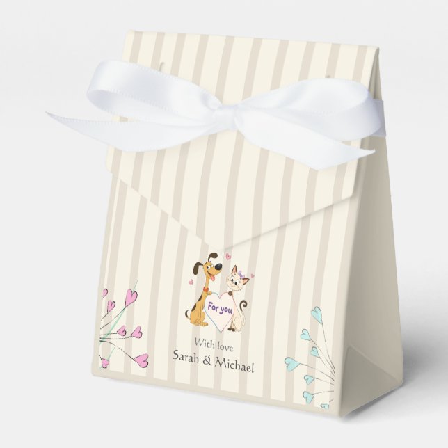  Dog & Cat Gender Reveal   Favour Box (Front Side)