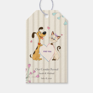 Dog & Cat Gender Reveal Gift Tags