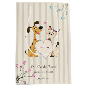 Dog & Cat Gender Reveal Medium Gift Bag