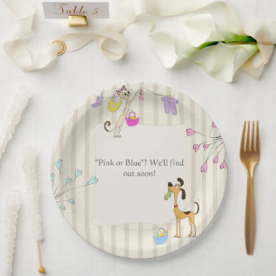  Dog & Cat Gender Reveal   Paper Plate
