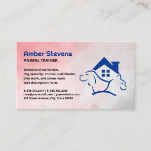 Dog Cat House Logo Icon   Animals Business Card