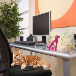 Dog Cat Love Pet Caregiver Thank You Card