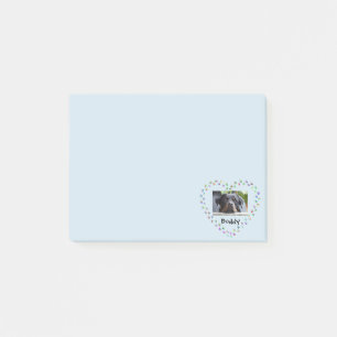 Dog Cat Lover Paw Prints Personalised Photo Post-it Notes