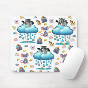 Dog Cat Mouse Rainbow Cheese Fish Mousepad