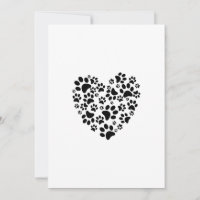 Dog Cat Paw Prints Heart Valentine's Day Love