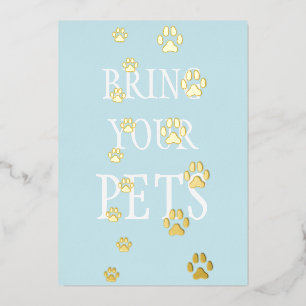 Dog & Cat Paw Prints Pet Friendly Custom Blue