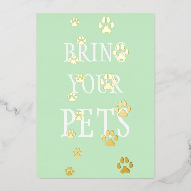 Dog & Cat Paw Prints Pet Friendly Custom Green (Front)