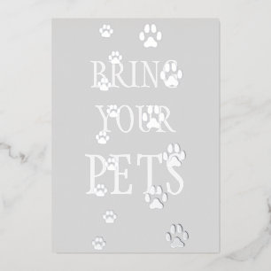 Dog & Cat Paw Prints Pet Friendly Custom Silver