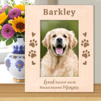 Dog Cat Pet Memorial Personalised Wooden Picture