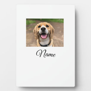 Dog cat photo add pet name cu custom personalised plaque