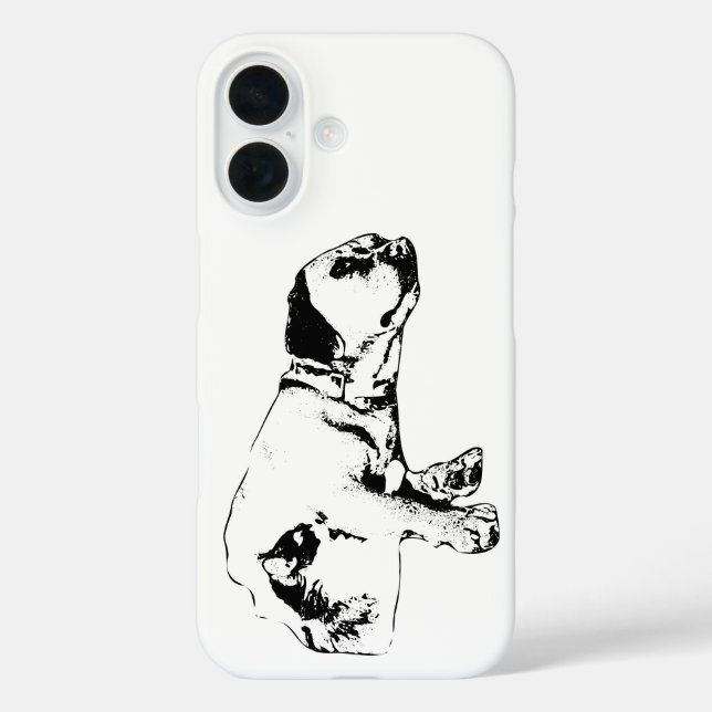 Dog & Cat Resting Together Monochrome Case (Back)