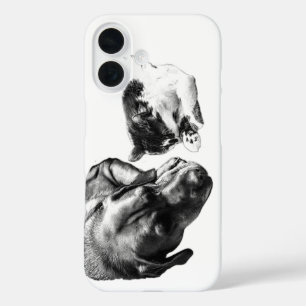 Dog & Cat Resting Together Monochrome Case