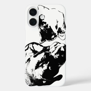 Dog & Cat Resting Together Monochrome Case