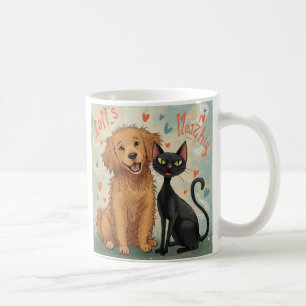 Dog & Cat Whimsical Coffee Mug – Cosy Kind_Ones