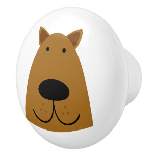 Dog Ceramic Knob