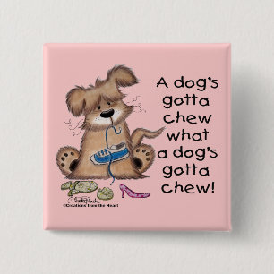 Dog Chews Shoes 15 Cm Square Badge
