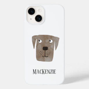 Dog Chocolate Labrador Retriever Dog Personalised Case-Mate iPhone 14 Case