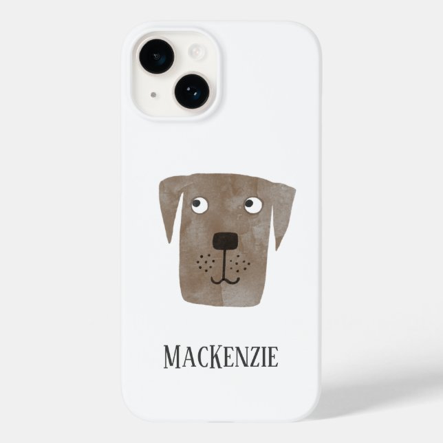 Dog Chocolate Labrador Retriever Dog Personalised Case-Mate iPhone Case (Back)