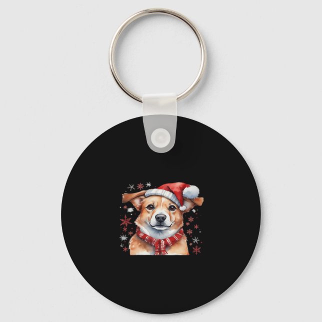 Dog chrismes Classic T-Shirt Key Ring (Front)