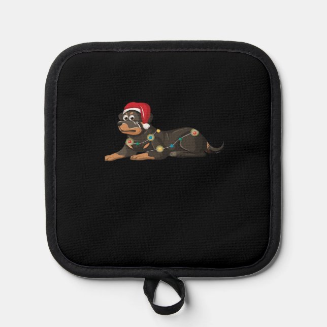 Dog Christmas Classic T-Shirt_1 Pot Holder (Front)