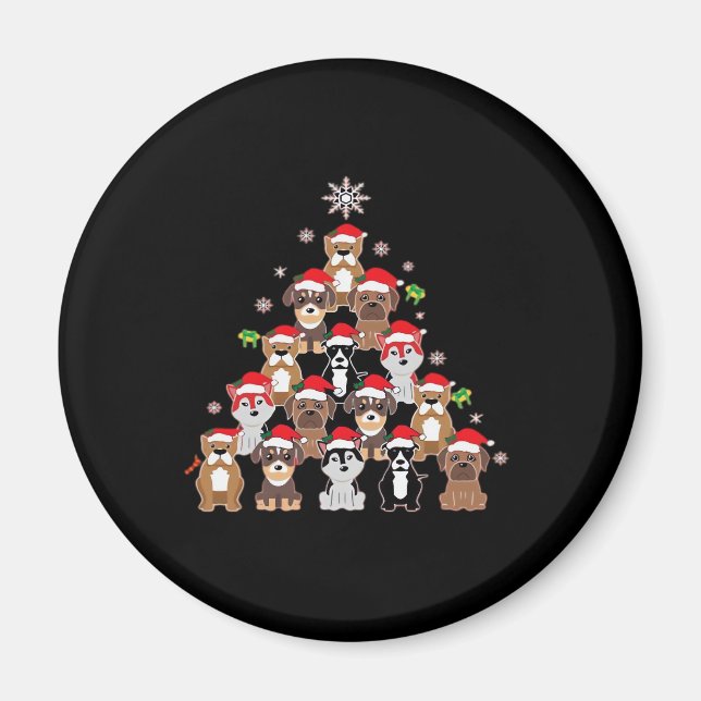 Dog Christmas Classic T-Shirt Magnet (Front)