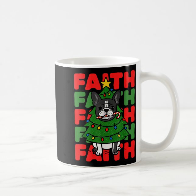 Dog Christmas Faith French Bulldog Puppy Family Gr Coffee Mug (Right)