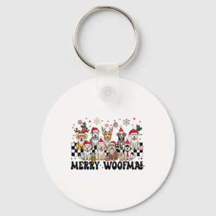 Dog Christmas Merry Woofmas Dog Lover New Year Key Ring