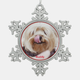 Dog Christmas Ornaments Pewter Add Your Photo