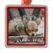 Dog Christmas Ornaments Square Personalised Photo