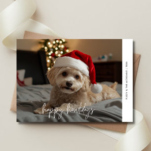 Dog Christmas Overlay Photo Happy Howlidays Pet Holiday Card