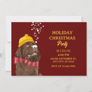 Dog christmas party invitation