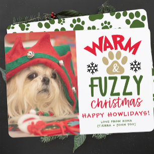 Dog Christmas Photo Custom Picture Personalised Holiday Card