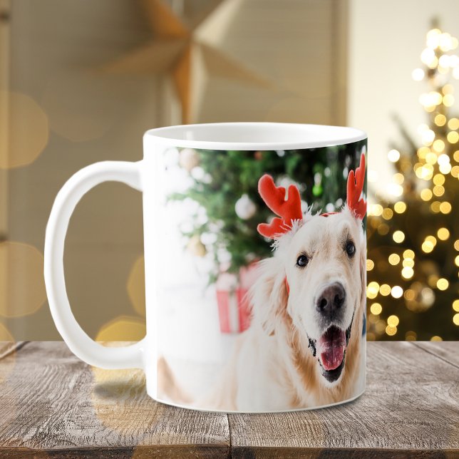 Dog Christmas Photo Happy Pawlidays Coffee Mug (Dog Christmas Photo Happy Pawlidays Coffee Mug)