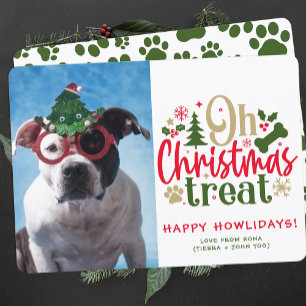Dog Christmas Photo Personalised Puppy Picture Holiday Card