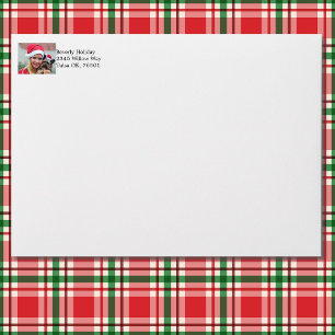 Dog Christmas Photo Return Address Cute Envelope