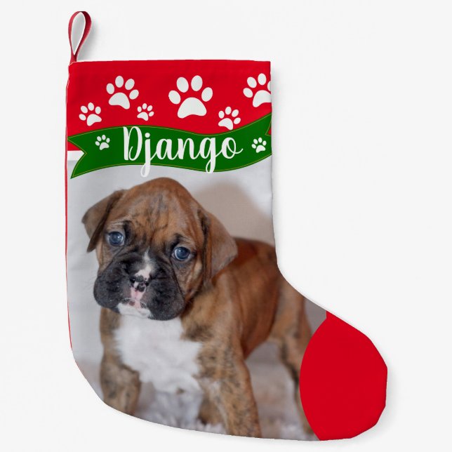 Dog Christmas Stockings - Personalised Photo (Front)