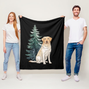 Dog Christmas Tree Party Dog Lover Xmas Fleece Blanket