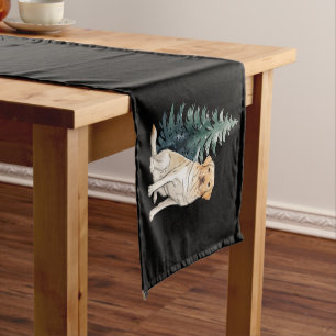 Dog Christmas Tree Party Dog Lover Xmas Short Table Runner