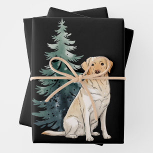 Dog Christmas Tree Party Dog Lover Xmas Wrapping Paper Sheet
