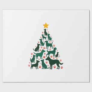 Dog Christmas Tree Shirt - Dog Christmas (1) Wrapping Paper