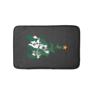 Dog Christmas Tree Shirt - Dog Christmas (2) Bath Mat