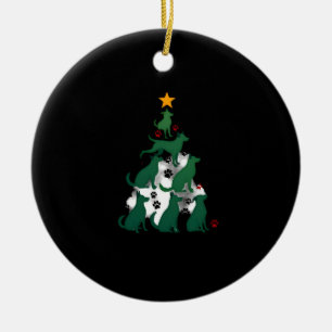 Dog Christmas Tree Shirt - Dog Christmas (2) Ceramic Ornament