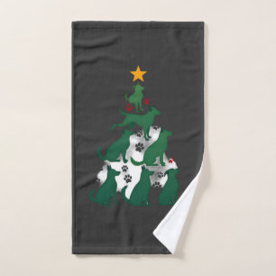 Dog Christmas Tree Shirt - Dog Christmas (2) Hand Towel