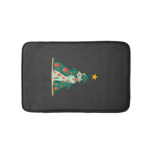 Dog Christmas Tree Shirt - Dog Christmas (3) Bath Mat