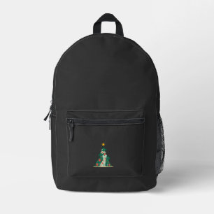 Dog Christmas Tree Shirt - Dog Christmas (3) Printed Backpack