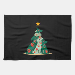 Dog Christmas Tree Shirt - Dog Christmas (3) Tea Towel
