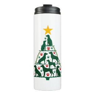 Dog Christmas Tree Shirt - Dog Christmas (4) Thermal Tumbler