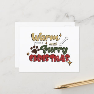 Dog Christmas - Warm & Furry Christmas Postcard