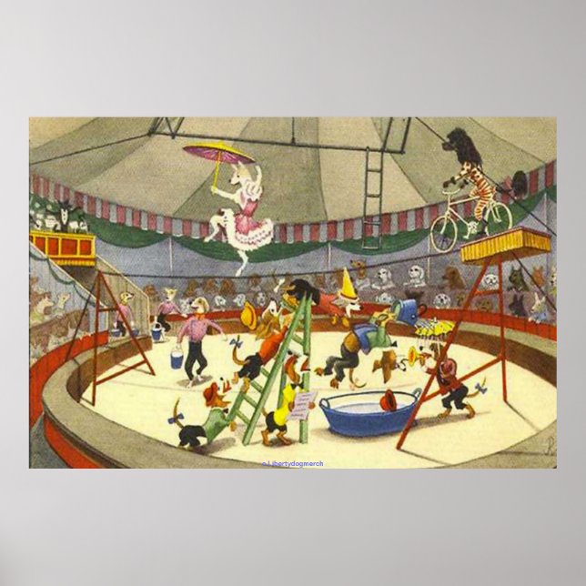 DOG CIRCUS - POSTERS & CANVAS PRINTS - TRAINING (Front)