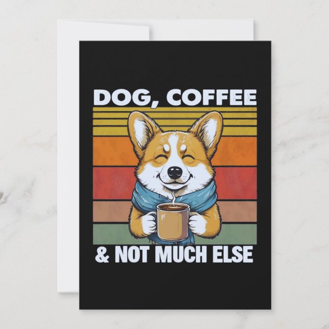 Dog & Coffee Lover Optional Personalisation Card (Front)